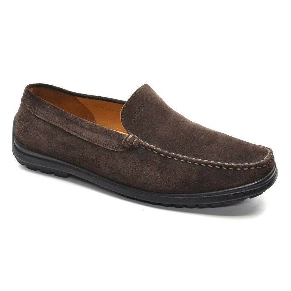 Men Geox Respira Square Toe Driving Loafers 47